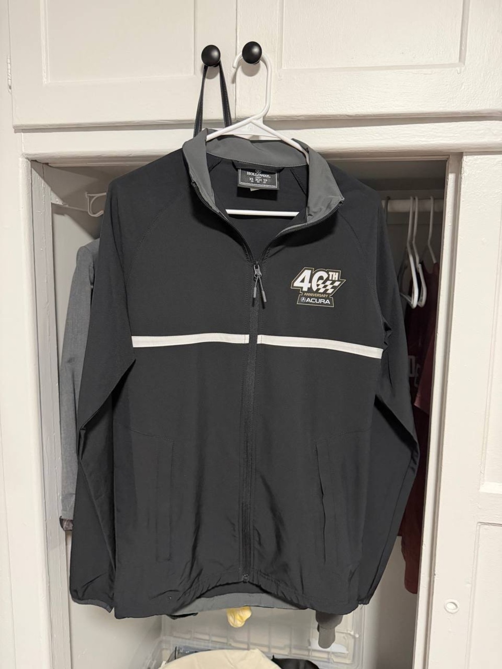 Holloway Black Long-Sleeve Zip Jacket with Gray Accents